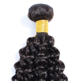 8A Brazilian Virgin Curly Hair Weave 1 Bundle 100% Unprocessed Human Hair Curly Wave Extensions Natural Black (24")