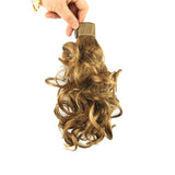 USIX 9.8" Hair Piece Band Ponytail Extension Short Curly Nature Looking Heat-Resisting Ponytail Extension(B2005)