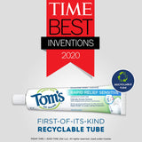Tom's of Maine Fluoride-Free Rapid Relief Sensitive Toothpaste, Fresh Mint, 4 oz. 3-Pack
