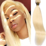 12 Inch Straight Short Bob Blonde 613 Bundles For Black Women 100% Real Platinum 613 Brazilian Human Hair Bundles Remy Virgin Straight Short Blonde Human Hair Bundle