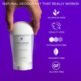 Freedom Natural Deodorant Bundle (Stick & Everywhere Deodorant Spray) - Aluminum Free, Non Toxic, Great for Sensitive Skin for Women & Men, EWG Verified, Cruelty Free, Coconut Vanilla