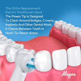 Alayna Ortho Replacement Electric Toothbrush Heads - 20 Pack Power Tip & Ortho Generic Replacement Brush Heads for Braces & Dental Work
