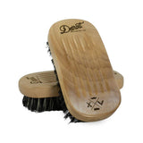 Detroit Grooming Co. Beard Brush - Natural Wood Military Style Boar Hair Bristle Beard and Mustache Brush Is Firm and Not Rough on Facial Hair, Skin - Works Best Brushing In Beard Butter or Beard Oil