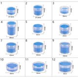 BENECREAT 12 Pack 1.7"x1.73" (40ml) Empty Clear Plastic Bead Storage Container jar with Rounded Screw-Top Lids for Beads, Nail Art, Glitter, Make Up, Cosmetics and Travel Cream