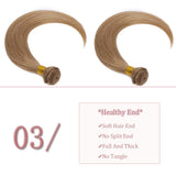 100% Unprocessed Brazilian Virgin Hair Extensions Human Hair Bundles Straight Human Hair Weft Weave Grade 7A Natural Hair #27 Dark Blonde 18'' 100g