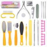 20 Pcs Professional Pedicure Tools Kit, pengxiaomei Stainless Steel Foot Care Kit Foot Rasp Foot File Callus Remover Kit for Dead Skin Callus Remover
