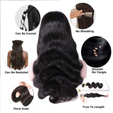 Persephone Synthetic Lace Front Wigs for Black Women Glueless Long Wavy Wigs with Natural Hairline Heat Resistant 22 Inches