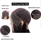 13x6 Lace Front Wigs Long Wavy Synthetic Lace Front Wig with Natural Hairline Glueless Heat Resistant Fiber Hair 24inch