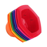 Small Hair Coloring Dye Mixing Tint Bowls and Brush Kit - Set of 7 Different Rainbow Color