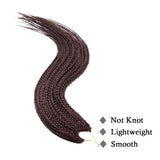 SEGO 24 Inch Crochet Box Braids Pre-Looped Box Braids Crochet Hair Extensions Ombre 3X Synthetic Braiding Hair Extensions Pre Braided Crochet Hair for Black Women 24 Strands/Pack(4 Packs 99J#)