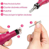 Barabum Nail Lamp,Nail Art Equipment Set,Nail Art Brush Set,Nail Polisher for Salon 1 Set Manicures Tool Nail Art Set (Pink set)