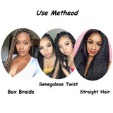 Ubeleco 8 Packs Pre-stretched Braiding Hair 24 Inch Yaki Texture Hair Extensions Hot Water Setting Professioanl Synthetic Fiber Crochet Braids (#30)