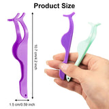 48 Pieces False Eyelash Applicator Tool Plastic Eyelashes Extension Tweezers Fish Tail Clip Tweezers Eyelashes Clip for Lashes Application and Removal (Mix Colors)