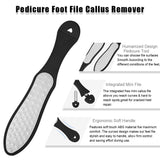 iBazal Professional Pedicure Foot File,Callus Remover for Feet. Foot Scrubber with Ergonomic Design. Stainless Steel Foot Exfoliator for Spa and Pedicure. Pumice Stone for Feet-Black