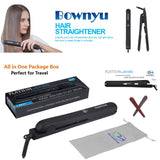 Professional Ceramic Hair Straightener, Ionic Flat Iron by Bownyu, 2 in 1 Hair Straightener & Curler Iron for All Hair Types, Safety Lock & Dual Voltage Flat Iron Perfect for Travel, 1 Inch,140-450°F