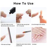 Clear Acrylic Nail Tips for Women LetGoShop Fake Nails Lady French Style Acrylic Artificial Tip Manicure with Box of 10 Sizes 500pcs for Nail Art Salons and Home DIY