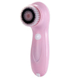 Vtrem Facial Cleansing Brush Rechargeable Waterproof Electric Rotating Face Scrubber with 3 Brush Heads & 2 Speed Rotation - Deep Cleansing, Gentle Exfoliating for All Skin Types, Pink