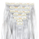 7Pcs 16 Clips 24 Inch Wavy Curly Full Head Clip in on Double Weft Hair Extensions