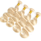 1Bundles 613 Body Wave Human Hair Light Blonde Color Bundles 100% Body Weave Human hair Extensions 100g/Bundle 3-4bundles can be full head(bundle,14")