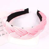 3 Pack Velvet Headbands Vintage Wide Braided Headband Thick Faux Pearl Knot Turban Headband for Women Girls