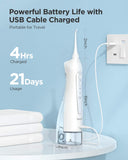300ML Water Flosser, Fairywill Cordless Portable Dental Oral Irrigator, 3 Modes and 8 Jet Tips, IPX7 Waterproof, USB Charged for 3-Weeks Continuously Use, Dental Oral Irrigator for Travel, Home