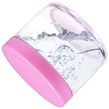 Beauticom 4 oz. (120g /120ML) (Quantity: 12 Packs) Thick Wall Round Leak Proof Clear Acrylic Jars with PINK Lids for Beauty, Cream, Cosmetics, Salves, Scrubs