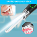 Electric Dental Calculus Remover, TUMPLIK Tooth Polisher Tartar Scraper with 3 Adjustable Modes Professional Teeth Cleaning Kit - 3 Replaceable Clean Heads, Mouth Mirror