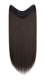 XBwig Clip in Hair Extensions Synthetic 22" 25" One Piece Full Head 150g Clips Hairpieces Straight Curly Long V Part Hair Piece(25",Medium Brown)