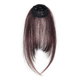 Clip in Bangs Real Human Hair Curved Bangs Natural Flat Neat Bangs with Gradual Temples One Piece Clip in Fringe Hair Extensions for Women