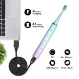 Yunchi Y7 Sonic Electric Toothbrush, Portable Ultrasonic Tooth Brush with Timer, 5 Modes, 10 Brush Heads, 45 Days Long Lasting, IPX7 Waterproof for Adults & Kids - Mint Green