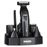 Povos 5 in 1 Beard Trimmer Body Groomer Cordless Style and Detail Kit