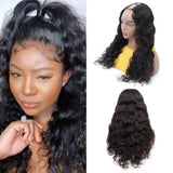Brazilian Loose Deep Wave 2x4 U Part Human Hair Wigs 100% Unprocessed Brazilian Virgin Human Hair For Black Women Natural Color VIVI BABI Hair(14 Inches)…