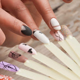 Feadem 120 Color Nail Art Salon whirl Display Stand Holder Color Display Sticks for Manicuries Nail Tool for False Nail Art Polish Board Tips Stick