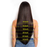 Clip in Hair Extensions Human Hair Double Weft 100% Real Remy Human Hair 18" Jet Black for Women 8A Full Head Soft Silky Straight Hair 8pcs 120G 20clips(18",Jet Black)