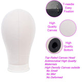 Wig Canvas Block Head Mannequin Canva Head for Wigs Making Head Wig Display Styling Head with Stand Canvas Mannique Head Block Wig Making Canvas Block Head with Mount Hole for Wigs and Mesh Cap