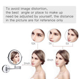 GURUN Wall Mounted Mirror Double Sided With 10X Magnification,Wall Mount Vanity Mirror Oil-Rubbed Bronze,No light,M1207O(8in,10x Magnification)