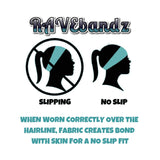 RAVEbandz! PRO Wide Stretch Non Slip Hair Bands– Moisture Wicking, Lightweight, Breathable Fabric Headbands – Unisex Designs for Everyone – For Sports, Workouts, Style (Bright Tie Dye)