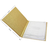 16 Pair False Eyelash Storage Book, Makeup Display Container Holder, False Eyelash Storage Case,Glitter Paper Eyelash Box (gold)