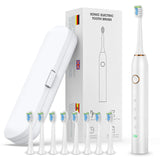 Sonic Toothbrush,Electric Toothbrushes for Adults, Rechargeable Whitening Toothbrush for 60 Day Use,8 Dupont Brush Heads,5 Modes , 2 Minutes Smart Timer ,Waterproof Powerful Electric Toothbrushes