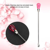 6 pieces Permanent Tattoo Ink Mixer Stainless Steel Spoon Makeup Eyebrow Tattoo Microblading Tool Crystal Ink Spoon Pigment Mixing Stirring Rods Sticks BodyArt Accessories (6pcs)