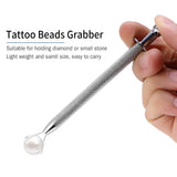 Tattoo Bead Ball Grabber Body Piercing Tool with 4 Claw Tattoo Accessory, Stainless Steel Pearl Grasp Holder