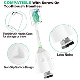 Replacement Toothbrush Heads for Phillips Sonicare E-Series HX7022, Replacement Brush Heads Compatible with Sonicare Essence, Elite, Advance, CleanCare Electric Toothbrush, 6 Pack