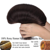 S-noilite Clip in Hair Extensions Human Hair for Women Clip in Human Hair 100% Remy Human Hair 3/4 Full Head One Piece/5 Clips Straight 20"(50cm)-50g (#02 Dark Brown)