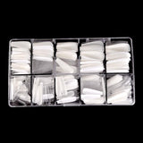 KADS Coffin Nails Long Fake Nails Acrylic Nails Coffin Shaped Ballerina Nails Tips 500pcs Full Cover False Nail Artificial Nails with Case for Nail Salons and DIY Nail Art 10 Sizes (HC70)