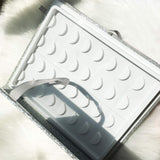 ZSooner Eyelash Storage Book, 16 Pairs Lash Storage Organizer, Glitter Paper Eyelash Display Case, Portable Makeup Flash Lash Empty Box