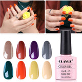 CLAVUZ Gel Nail Polish Set 8pcs Gel Color Collection Kit Manicure Pedicure Nail Art Set