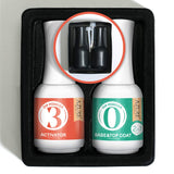2 in 1 Dip Powder Base & Top Coat with Activator Dip Powder Liquid Set for Dipping Powder Nail Kit,0.5oz/Bottle,Fast Dry,No Nail Lamp Needed
