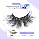 3D Mink Lashes, 20-25mm Dramatic Mink Eyelashes Full Strips False Mink Lashes 3 Pairs 1 Pack Fluffy Handmade False Eyelashes 3 Styles from WENNALIFE, HOT SUMMER