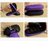 Keychain Essential Oil Carrying Case Holds 10 Bottles 2ml&3ml for Travel or Home Storage Shockproof Padded Thick Foam Inside with Six Colors(Black)