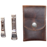Hide & Drink, Soft Leather Double Nail Clipper Case, Beauty & Personal Care, Commuter & Nomad Gift, Grooming Case, Home & Travel Essentials, Handmade Includes 101 Year Warranty :: Bourbon Brown